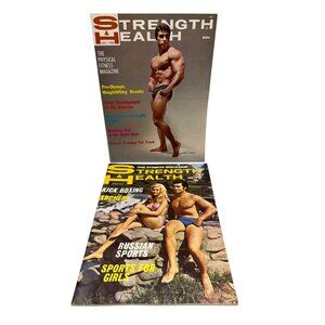 Vintage Strength & Health Magazines 1968 & 1971 Physical Fitness Bodybuilding